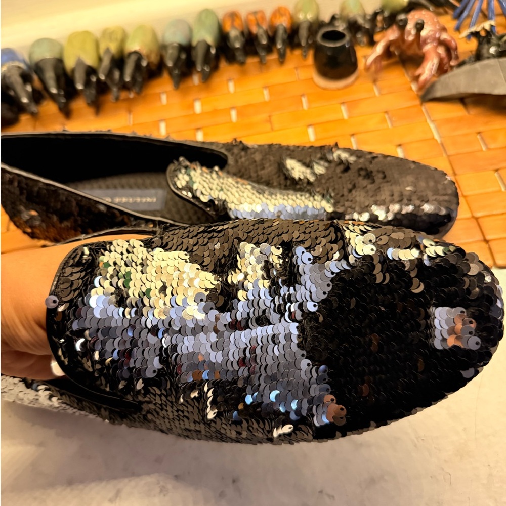 Runway Elegant Black Sequin Loafers for Men - Picture 8 of 8